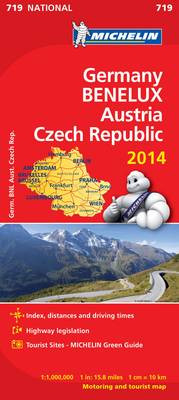 Germany Benelux Austria Czech Republic 2014 National Map 719 - Michelin National Maps 719 (Sheet map, folded)