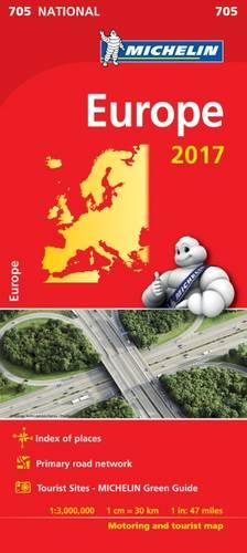 Europe 2017 National Map 705 - Michelin National Maps (Sheet map, folded)