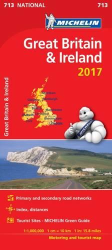 Great Britain 2017 & Ireland National Map 713 - Michelin National Maps (Sheet map, folded)