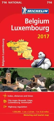 Belgium 2017 & Luxembourg National Map 716 - Michelin National Maps (Sheet map, folded)