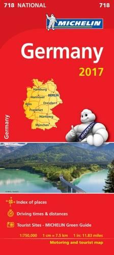 Germany 2017 National Map 718 - Michelin National Maps (Sheet map, folded)