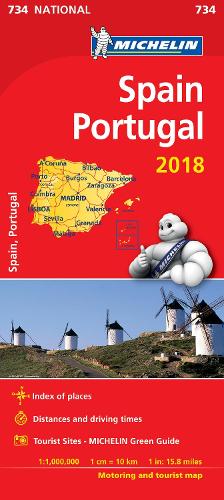 Spain & Portugal 2018 National Map 734 2018 - Michelin National Maps (Sheet map, folded)