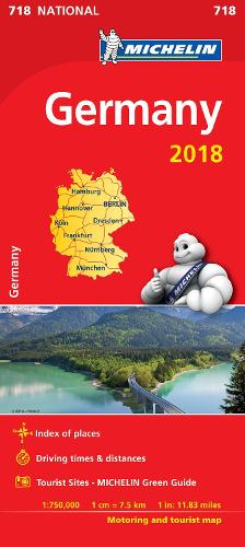 Germany 2018 National Map 718 2018 - Michelin National Maps (Sheet map, folded)
