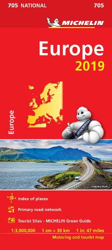 Europe 2019 - Michelin National Map 705: Map - Michelin National Maps (Sheet map)