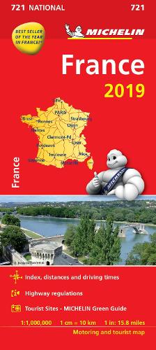 France 2019 - Michelin National Map 721: Map - Michelin National Maps (Sheet map)