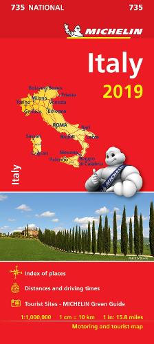 Italy 2019 - Michelin National Map 735: Map - Michelin National Maps (Sheet map)