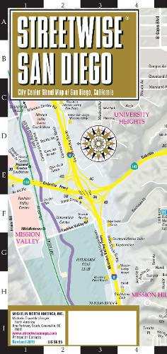 Streetwise Map San Diego- Laminated City Center Street Map of San Diego: City Plans - Michelin City Plans (Sheet map)