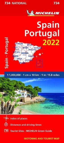 Mapa Michelin Portugal - Espanha 2022 - Livro - Bertrand