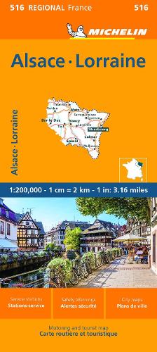 Alsace Lorraine - Michelin Regional Map 516
