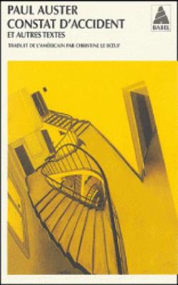 Constat D'Accident ET Autres Textes (Paperback)