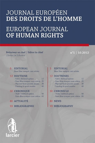 Journal Europeen des Droits de l'Homme / European Journal of Human Rights 2013 - Journal Europeen des Droits de l'Homme / European Journal of Human Rights 5 (Paperback)