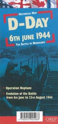 D-Day 6th June 1944 - the Battle of Normandy - Historical Map (Sheet map)