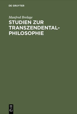 Studien zur Transzendentalphilosophie (Hardback)