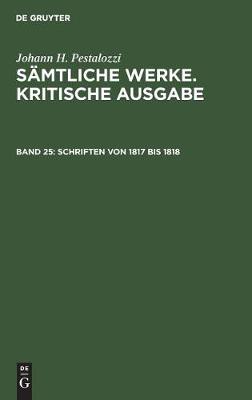 Schriften Von 1817 Bis 1818 (Hardback)