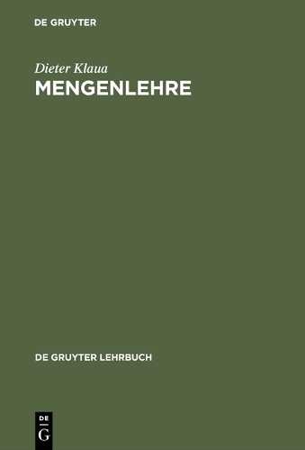 Mengenlehre - de Gruyter Lehrbuch (Hardback)