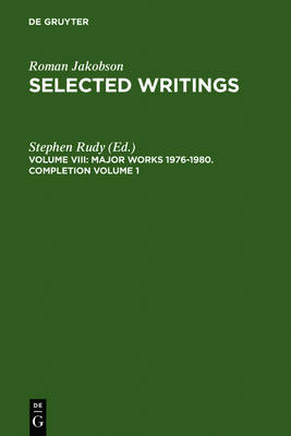 Major Works 1976-1980. Completion Volume 1 (Hardback)