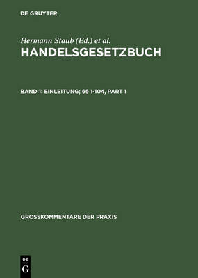 Einleitung; 1-104 - Grosskommentare Der Praxis (Hardback)