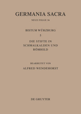 Die Bistumer Der Kirchenprovinz Mainz: Das Bistum Wurzburg 5: Die Stifte in Schmalkalden Und Roemhild (Hardback)