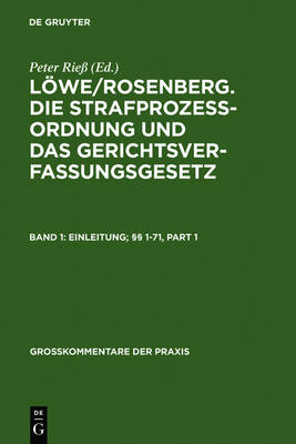 Einleitung; 1-71 - Grosskommentare Der Praxis (Hardback)