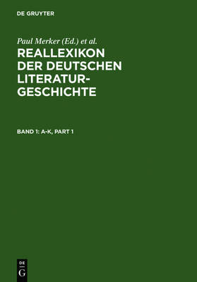 Reallexikon der deutschen Literaturgeschichte (Hardback)