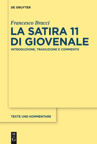 La satira 11 di Giovenale (Hardback)