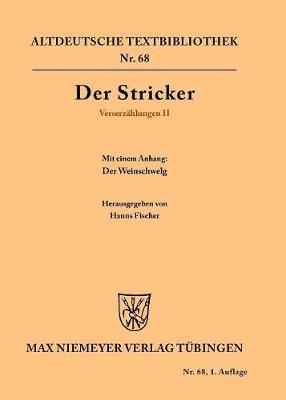 Verserz hlungen II - Altdeutsche Textbibliothek 68 (Paperback)