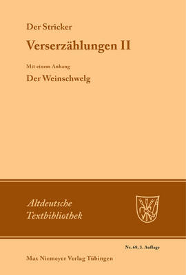Verserzahlungen II - Altdeutsche Textbibliothek 68 (Paperback)