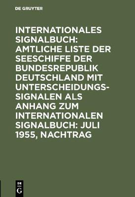 Juli 1955, Nachtrag (Hardback)