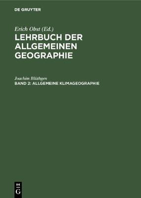 Allgemeine Klimageographie (Hardback)