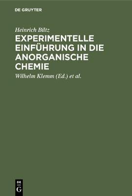 Experimentelle Einf hrung in die anorganische Chemie (Hardback)