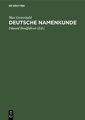 Deutsche Namenkunde (Hardback)