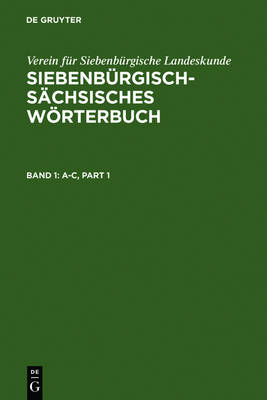 Siebenburgisch-Sachsisches Woerterbuch (Hardback)