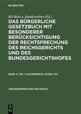 Sachenrecht, 854-1011 - Gro kommentare Der Praxis (Hardback)