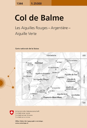 Col de Balme 2018 (Sheet map, folded)
