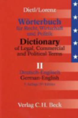 Worterbuch Fur Recht, Wirtschaft Und Politik Band 2 D/E (Hardback)