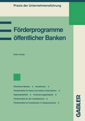 F�rderprogramme �ffentlicher Banken - Praxis Der Unternehmensfuhrung (Paperback)