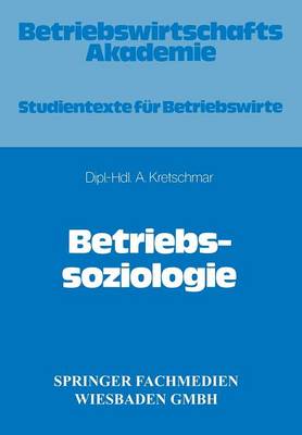 Betriebssoziologie (Paperback)