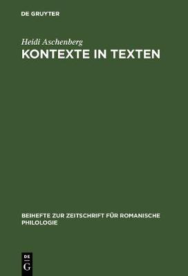 Kontexte in Texten (Hardback)