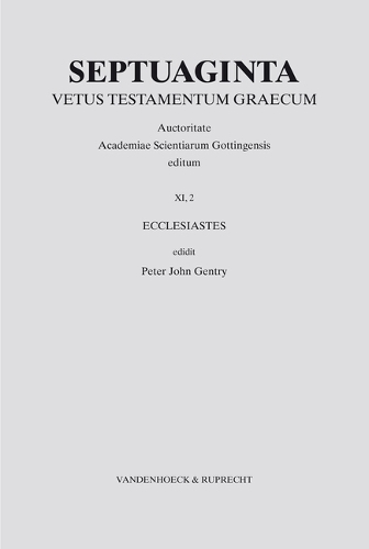 Septuaginta. Band 11,2: Ecclesiastes - Septuaginta 11.2 (Hardback)