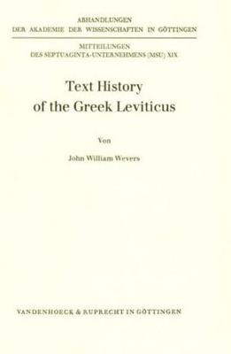 Text History of the Greek Leviticus (Paperback)