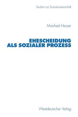 Ehescheidung als sozialer Prozeß - Studien zur Sozialwissenschaft 197 (Paperback)