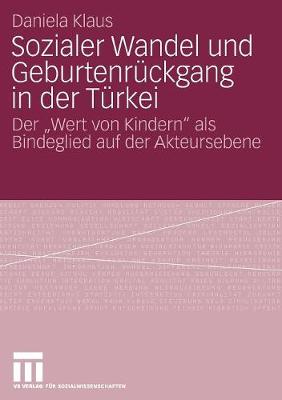 Sozialer Wandel Und Geburtenr ckgang in Der T rkei: Der "wert Von Kindern" ALS Bindeglied Auf Der Akteursebene (Paperback)