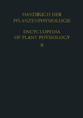 Allgemeine Physiologie Der Pflanzenzelle / General Physiology of the Plant Cell - Handbuch der Pflanzenphysiologie / Encyclopedia of Plant Physiology 2 (Hardback)