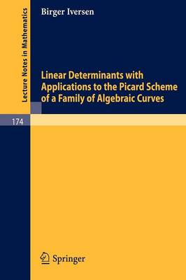 Linear Determinants with Applications to the Picard Scheme of a Family of Algebraic Curves - Lecture Notes in Mathematics 174 (Paperback)