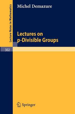 Lectures on p-Divisible Groups - Lecture Notes in Mathematics 302 (Paperback)