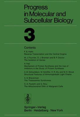 Progress in Molecular and Subcellular Biology 3 - Progress in Molecular and Subcellular Biology 3 (Hardback)
