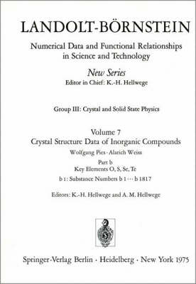 Key Element: O / Schlusselelement: O - Landolt-Boernstein: Numerical Data and Functional Relationships in Science and Technology - New Series 7b1 (Hardback)