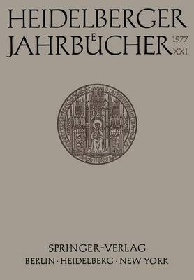 Heidelberger Jahrbucher: 21 (Paperback)