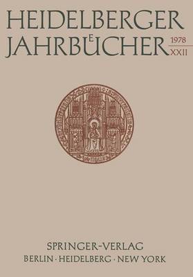 Heidelberger Jahrbucher: 38 (Paperback)