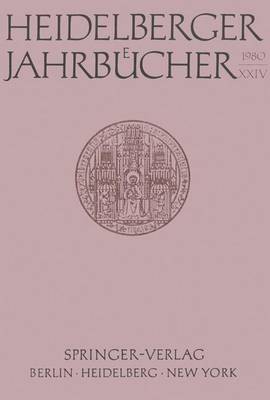 Heidelberger Jahrbucher: 24 (Paperback)